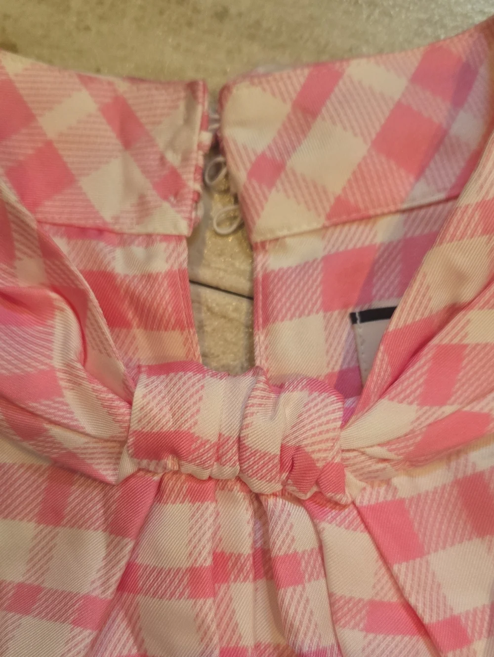 J. Crew Collection Pink/White Checked 100% Silk Sleeveless Blouse